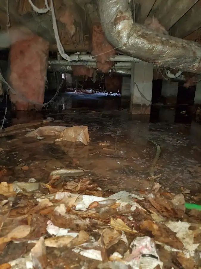 Crawl space flood assessment for Commercial Water Damage Restoration in White Bear Lake